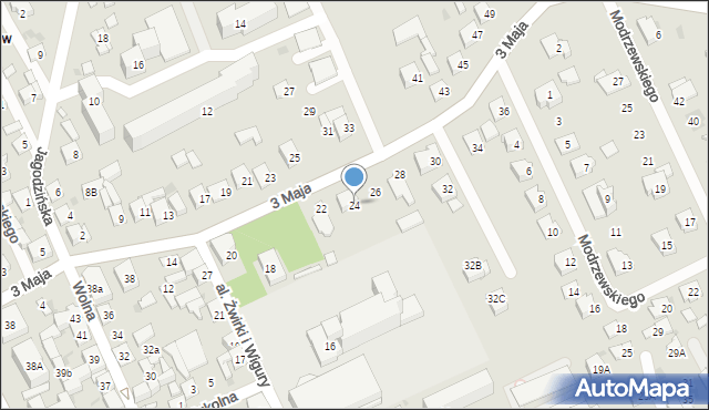 Garwolin, 3 Maja, 24, mapa Garwolin