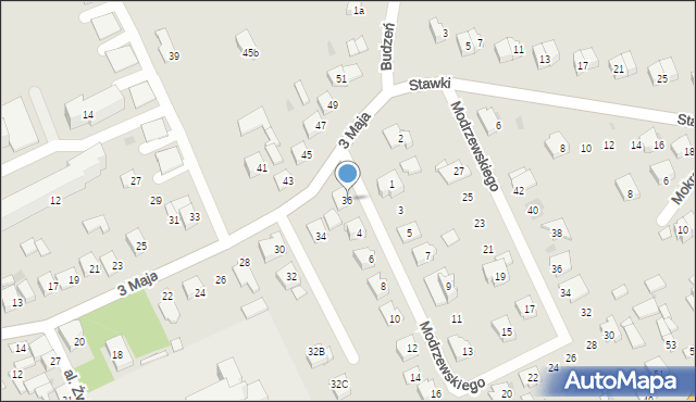 Garwolin, 3 Maja, 36, mapa Garwolin