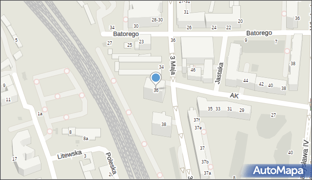 Gdynia, 3 Maja, 36, mapa Gdyni