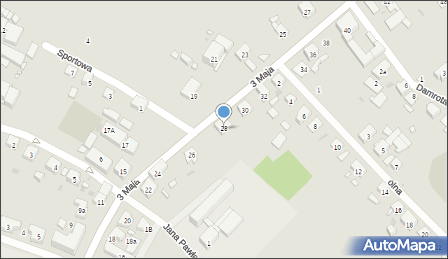 Głogówek, 3 Maja, 28, mapa Głogówek