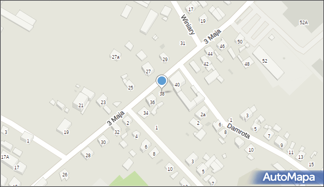 Głogówek, 3 Maja, 38, mapa Głogówek