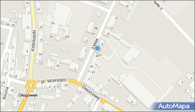 Głogówek, 3 Maja, 4A, mapa Głogówek