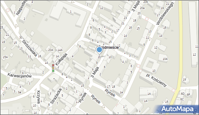 Gorlice, 3 Maja, 11, mapa Gorlic