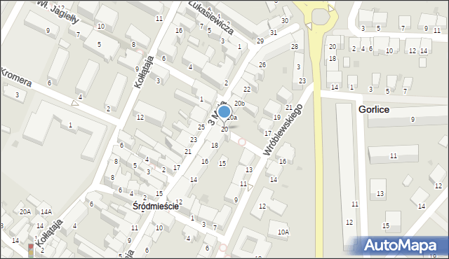 Gorlice, 3 Maja, 20, mapa Gorlic