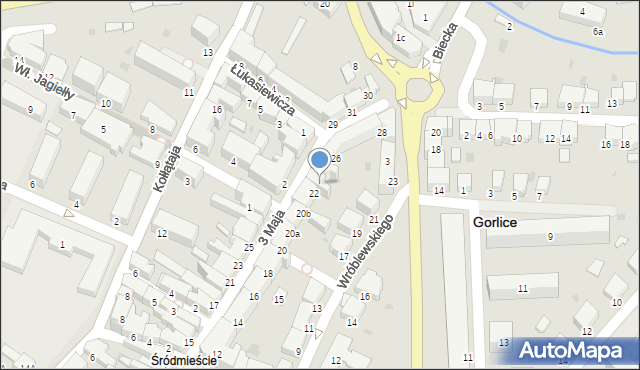 Gorlice, 3 Maja, 24, mapa Gorlic