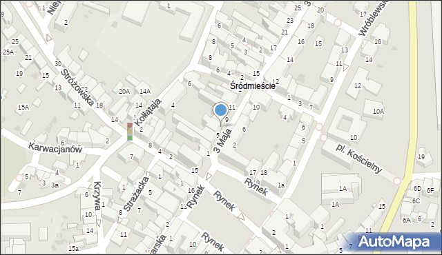 Gorlice, 3 Maja, 7, mapa Gorlic