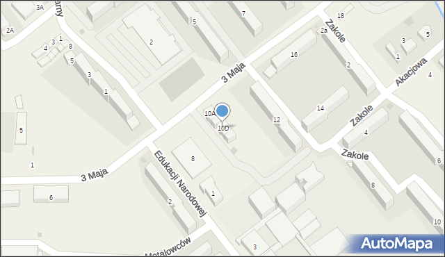Gorzyce, 3 Maja, 10D, mapa Gorzyce