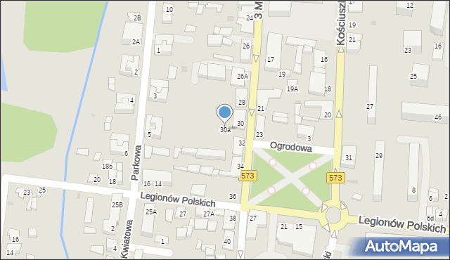 Gostynin, 3 Maja, 30a, mapa Gostynin