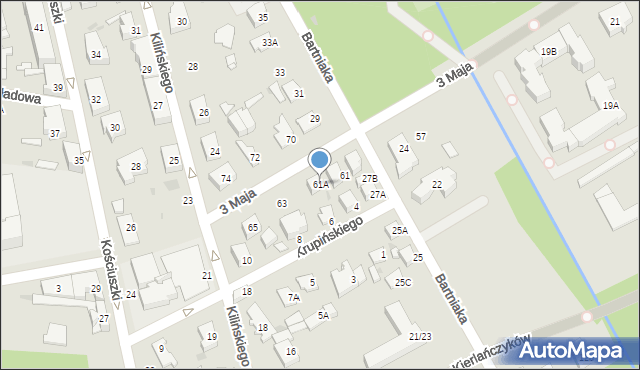 Grodzisk Mazowiecki, 3 Maja, 61A, mapa Grodzisk Mazowiecki