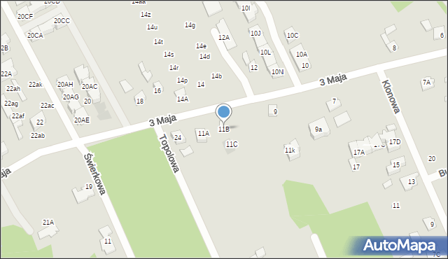 Grodzisk Mazowiecki, 3 Maja, 11B, mapa Grodzisk Mazowiecki