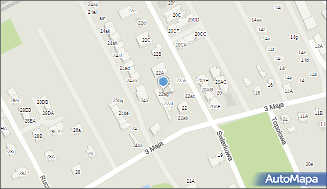 Grodzisk Mazowiecki, 3 Maja, 22ag, mapa Grodzisk Mazowiecki