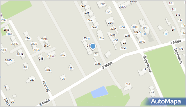 Grodzisk Mazowiecki, 3 Maja, 24bc, mapa Grodzisk Mazowiecki