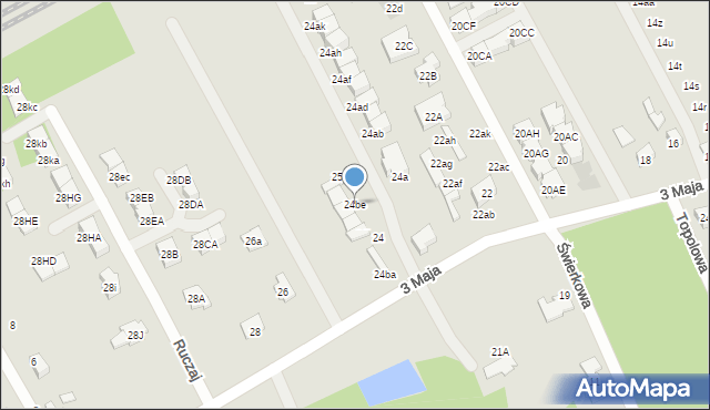 Grodzisk Mazowiecki, 3 Maja, 24be, mapa Grodzisk Mazowiecki