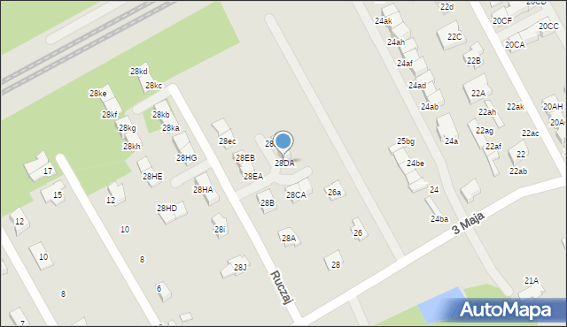 Grodzisk Mazowiecki, 3 Maja, 28DA, mapa Grodzisk Mazowiecki