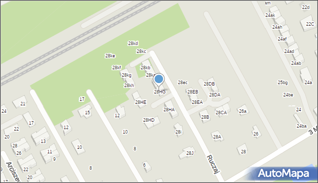Grodzisk Mazowiecki, 3 Maja, 28HG, mapa Grodzisk Mazowiecki