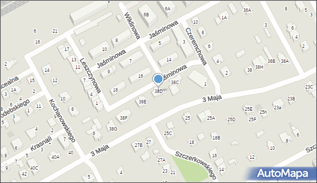 Grodzisk Mazowiecki, 3 Maja, 38D, mapa Grodzisk Mazowiecki
