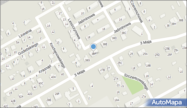 Grodzisk Mazowiecki, 3 Maja, 38F, mapa Grodzisk Mazowiecki