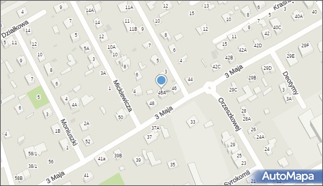 Grodzisk Mazowiecki, 3 Maja, 46A, mapa Grodzisk Mazowiecki