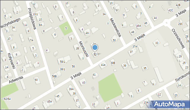 Grodzisk Mazowiecki, 3 Maja, 52, mapa Grodzisk Mazowiecki