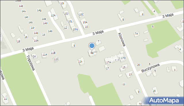 Grodzisk Mazowiecki, 3 Maja, 9a, mapa Grodzisk Mazowiecki