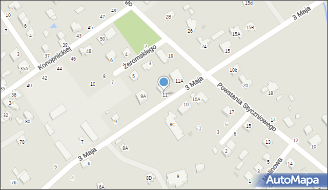 Halinów, 3 Maja, 13, mapa Halinów