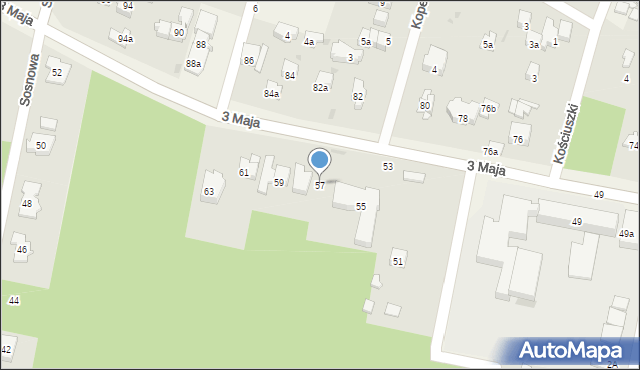 Hornówek, 3 Maja, 57, mapa Hornówek