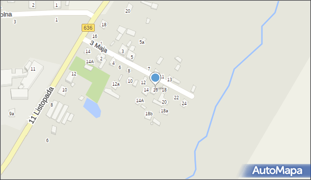 Jadów, 3 Maja, 16, mapa Jadów