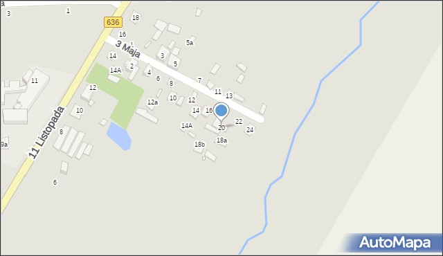 Jadów, 3 Maja, 20, mapa Jadów