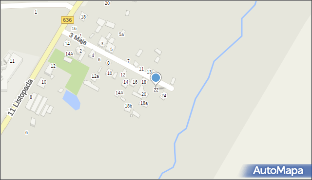 Jadów, 3 Maja, 22, mapa Jadów