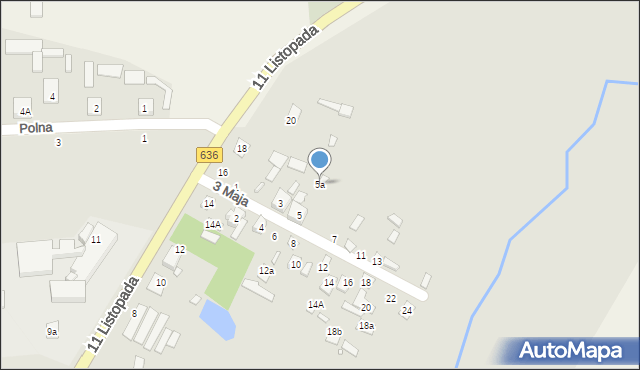 Jadów, 3 Maja, 5a, mapa Jadów