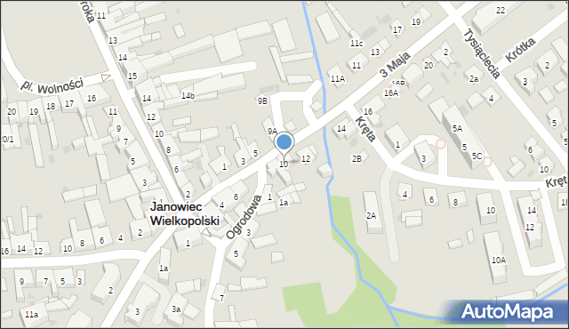 Janowiec Wielkopolski, 3 Maja, 10, mapa Janowiec Wielkopolski