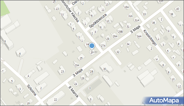 Janowiec Wielkopolski, 3 Maja, 27, mapa Janowiec Wielkopolski