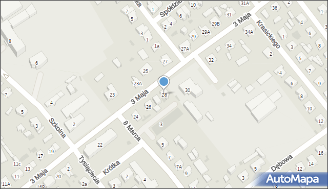 Janowiec Wielkopolski, 3 Maja, 28, mapa Janowiec Wielkopolski