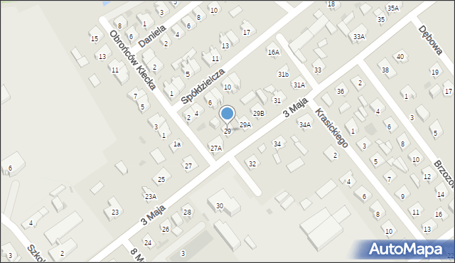 Janowiec Wielkopolski, 3 Maja, 29, mapa Janowiec Wielkopolski