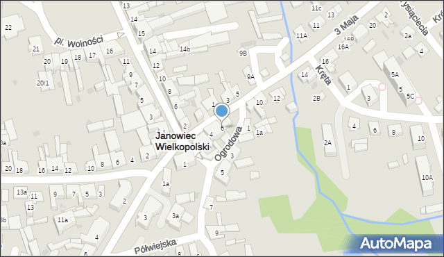 Janowiec Wielkopolski, 3 Maja, 6, mapa Janowiec Wielkopolski