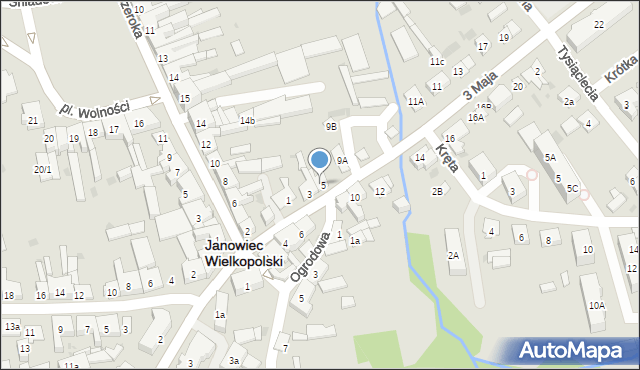 Janowiec Wielkopolski, 3 Maja, 7, mapa Janowiec Wielkopolski