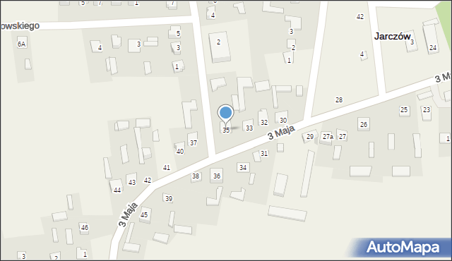 Jarczów, 3 Maja, 35, mapa Jarczów