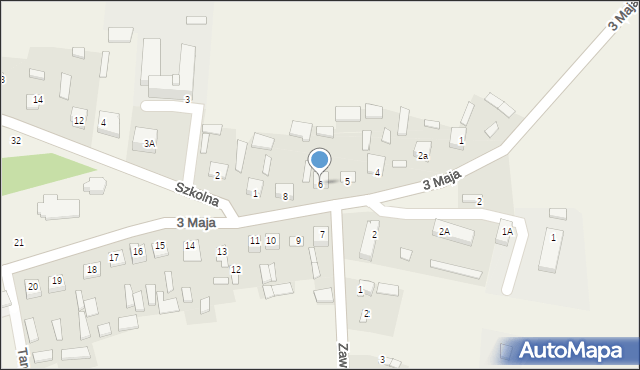 Jarczów, 3 Maja, 6, mapa Jarczów