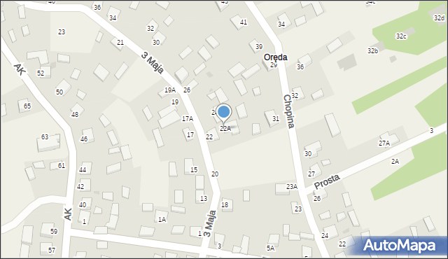 Jastkowice, 3 Maja, 22A, mapa Jastkowice