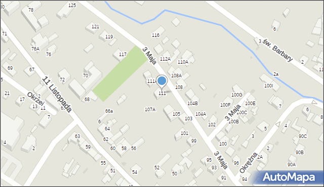 Jędrzejów, 3 Maja, 111, mapa Jędrzejów