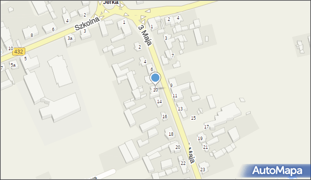Jerka, 3 Maja, 10, mapa Jerka