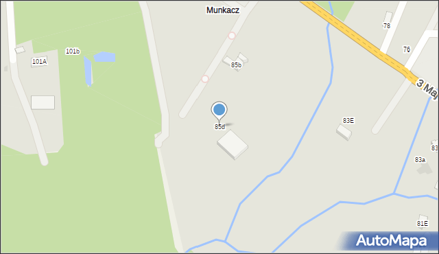 Jordanów, 3 Maja, 85d, mapa Jordanów