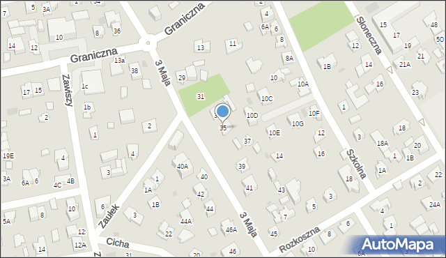 Józefów, 3 Maja, 35, mapa Józefów