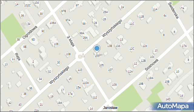 Józefów, 3 Maja, 103, mapa Józefów