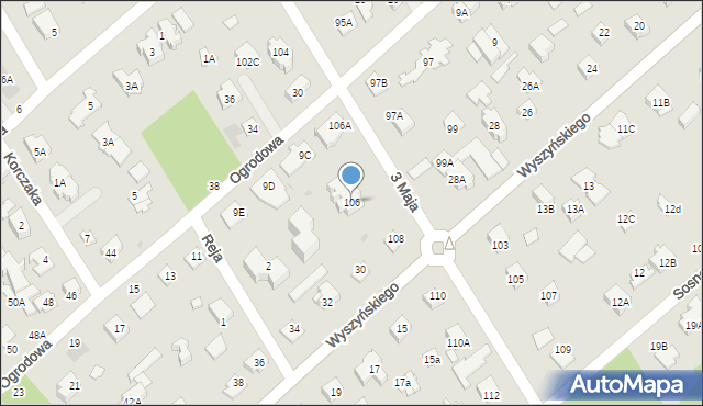 Józefów, 3 Maja, 106, mapa Józefów