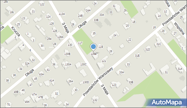 Józefów, 3 Maja, 119a, mapa Józefów