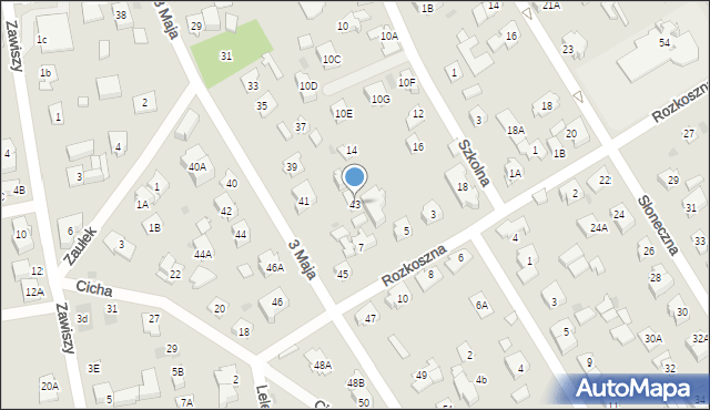 Józefów, 3 Maja, 43, mapa Józefów