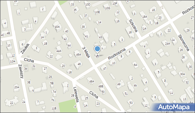 Józefów, 3 Maja, 45, mapa Józefów