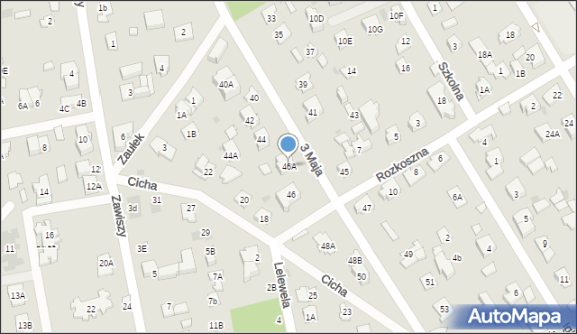 Józefów, 3 Maja, 46A, mapa Józefów