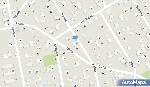 Józefów, 3 Maja, 48B, mapa Józefów